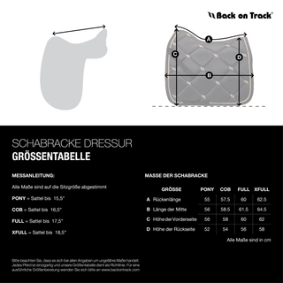 Back on Track Dressurschabracke No. 3 – Anatomischer Schnitt & Welltex®-Technologie