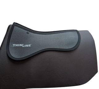 Sattelpad stoßdämpfend für empfindliche Pferde – ThinLine Perfect Fit schwarz